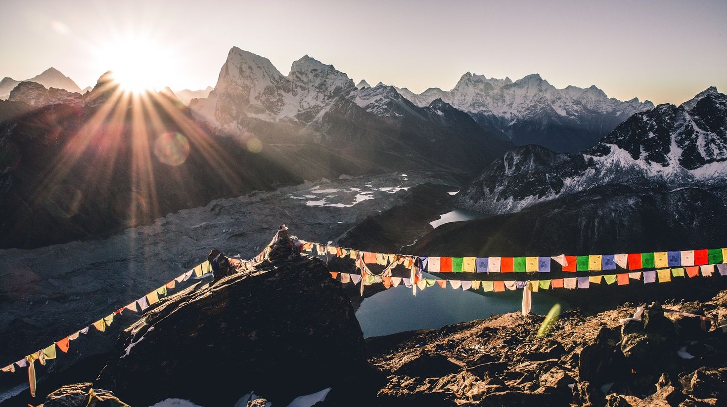 Tibetain prayer flags symbolizes each element i.e air,fire,water,earth,wind