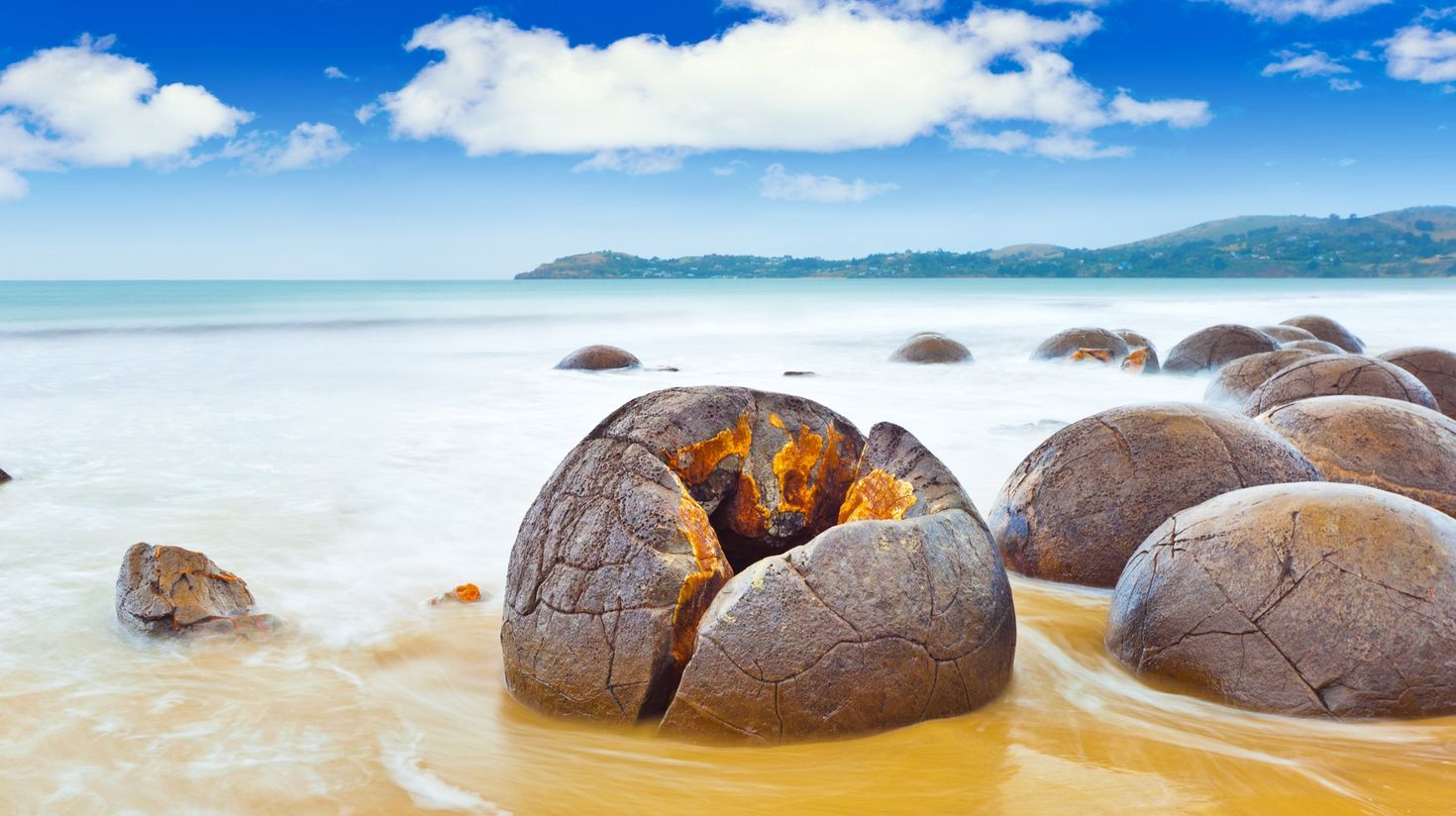 Moeraki Boulders is one of the best places to visit in New Zealand.