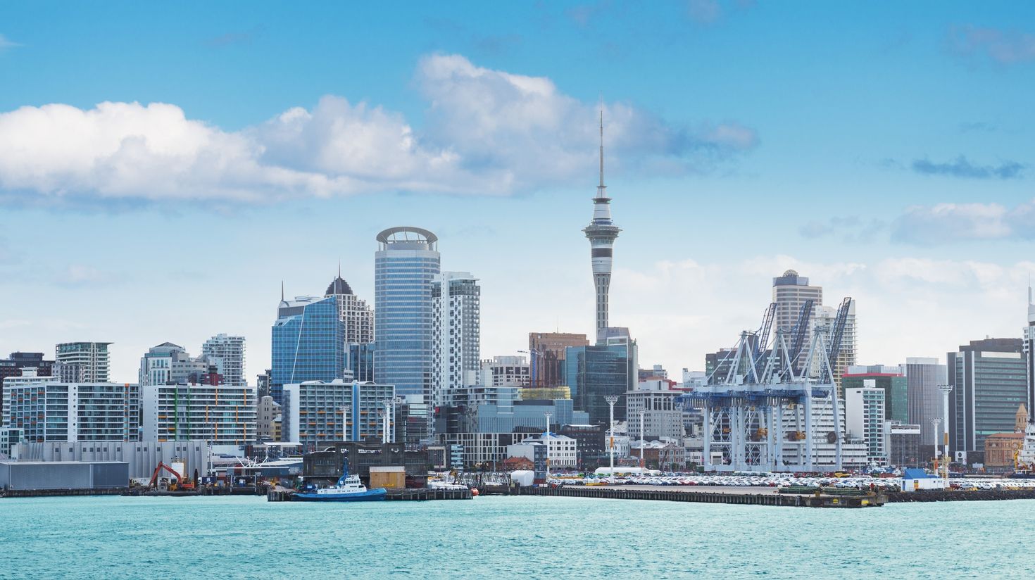 Enjoy Auckland's skyline in New Zealand in March.