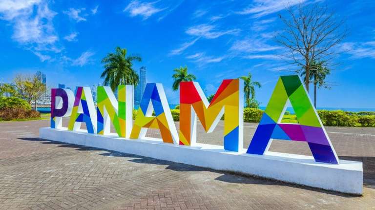 See colorful Panama sign at Casco Viejo while spending 4 days in Panama.