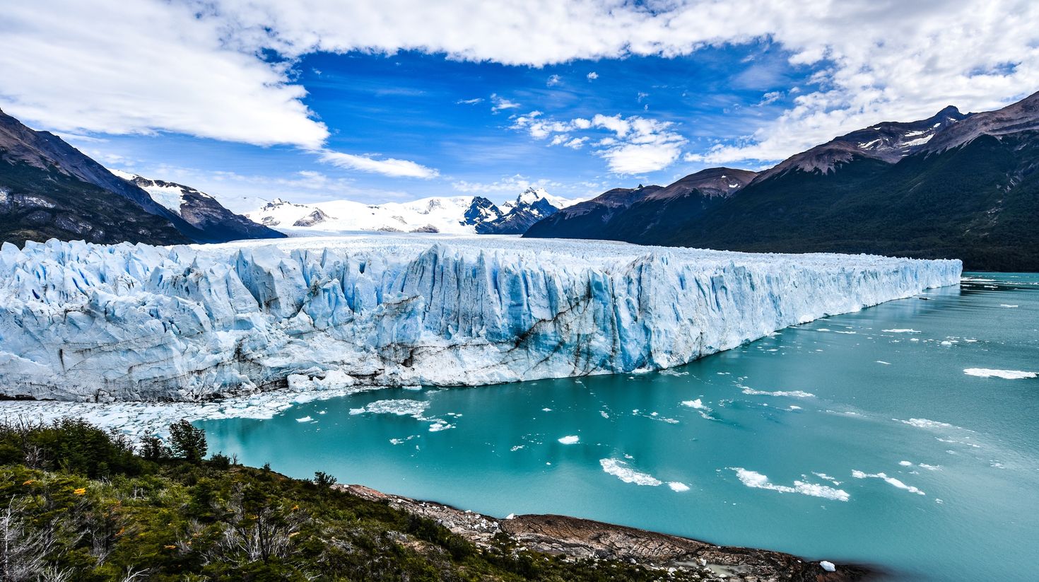 Tourists take in views of the Perito Moreno Glacier in Patagonia, Argentina
