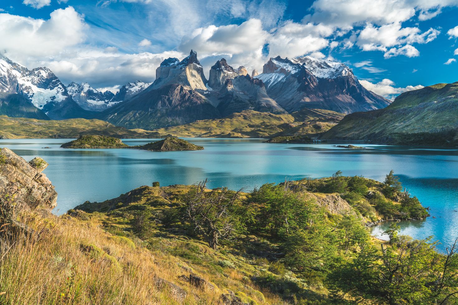 Torres National Park during clear weather in Patagonia.