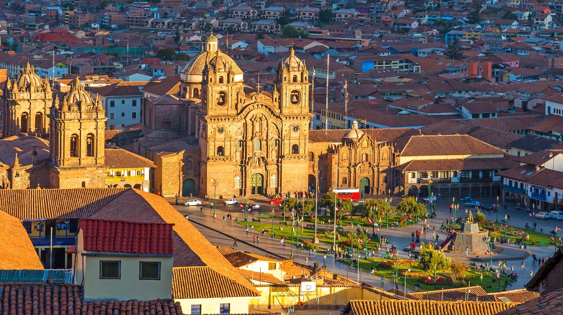 Peru is full of contrast with unique multicultural destinations and diverse biodiversity. Main Square in Cusco, Peru in January