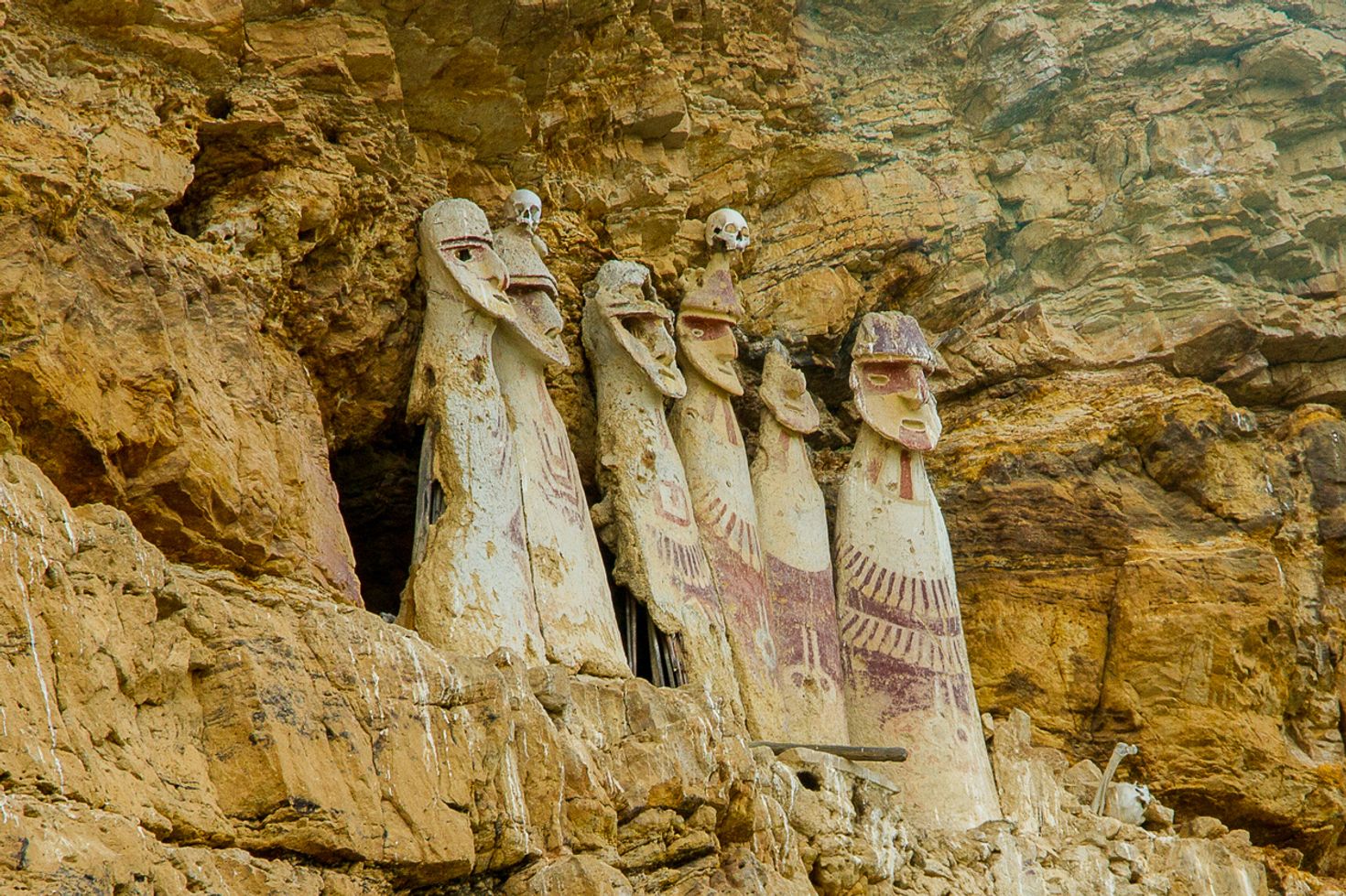 Sarchophagi at Chachapoyas in Northern Peru