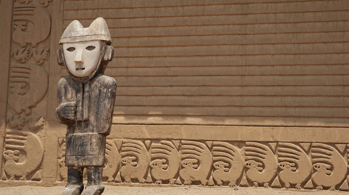 Remains of the historic city of Chan Chan near Trujillo in Peru