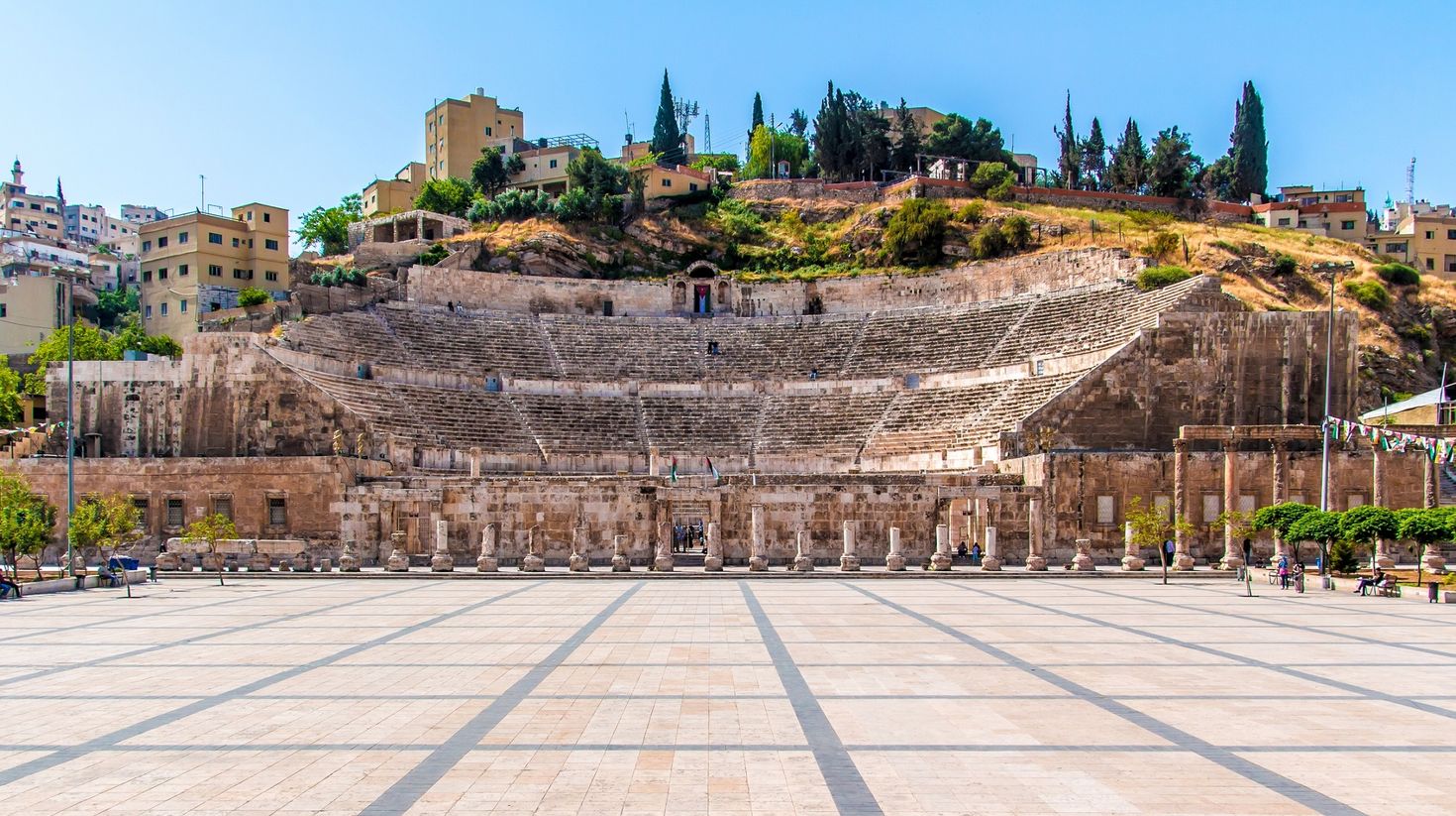 View of the magnificent Roman theater in Amman.