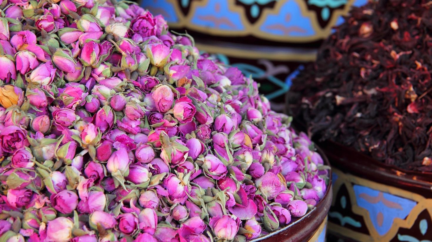 dried rosebuds in Morocco