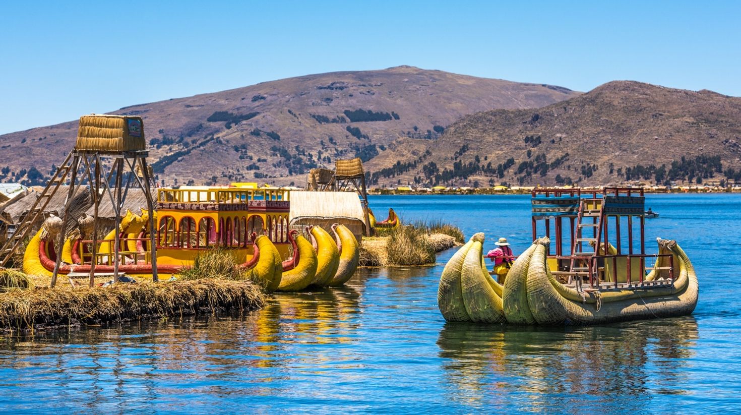 You can enjoy a boat ride like this when you visit Lake Titicaca.