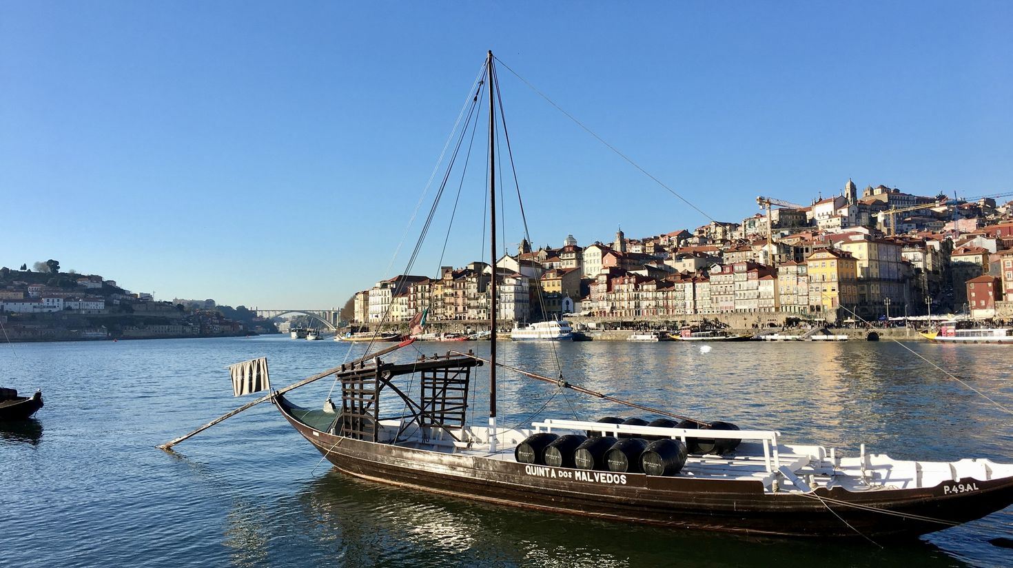 View of the cityscape of Porto from Vila Nova de Gaia, Portugal