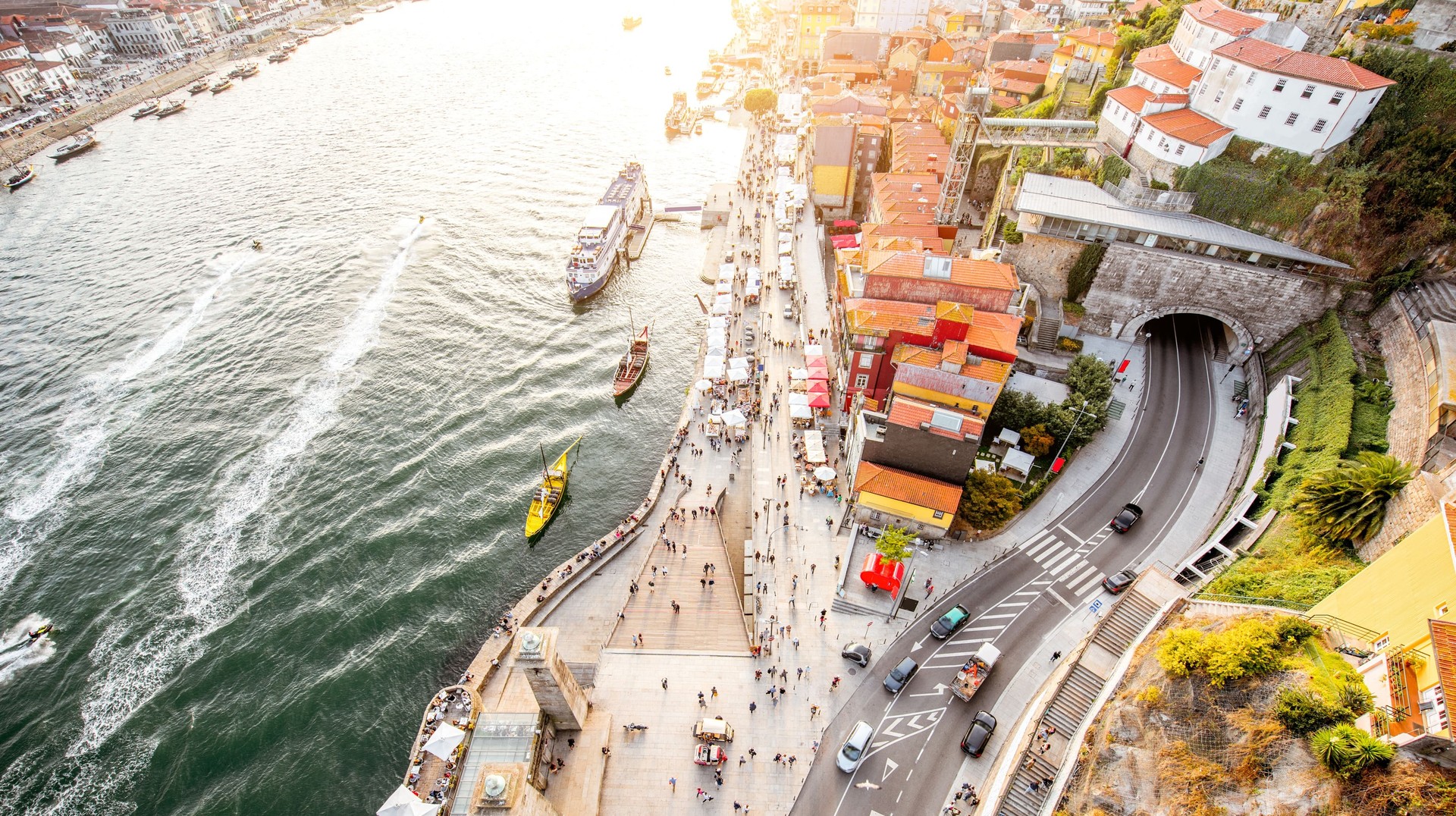 There are not many things better than a trip to Portugal to spend the month of love and romance. Ribeira region in the old town of Porto city in Portugal in February.