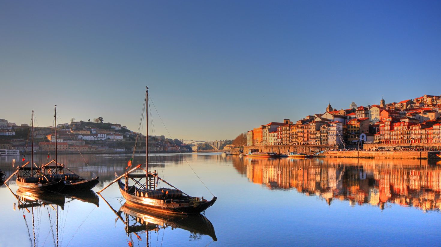 Nice view of the Ribeira in Porto