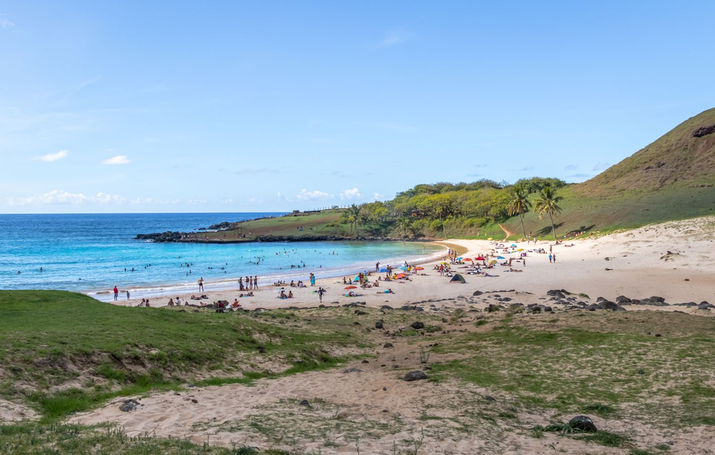 Anakena Beach in Easter Island