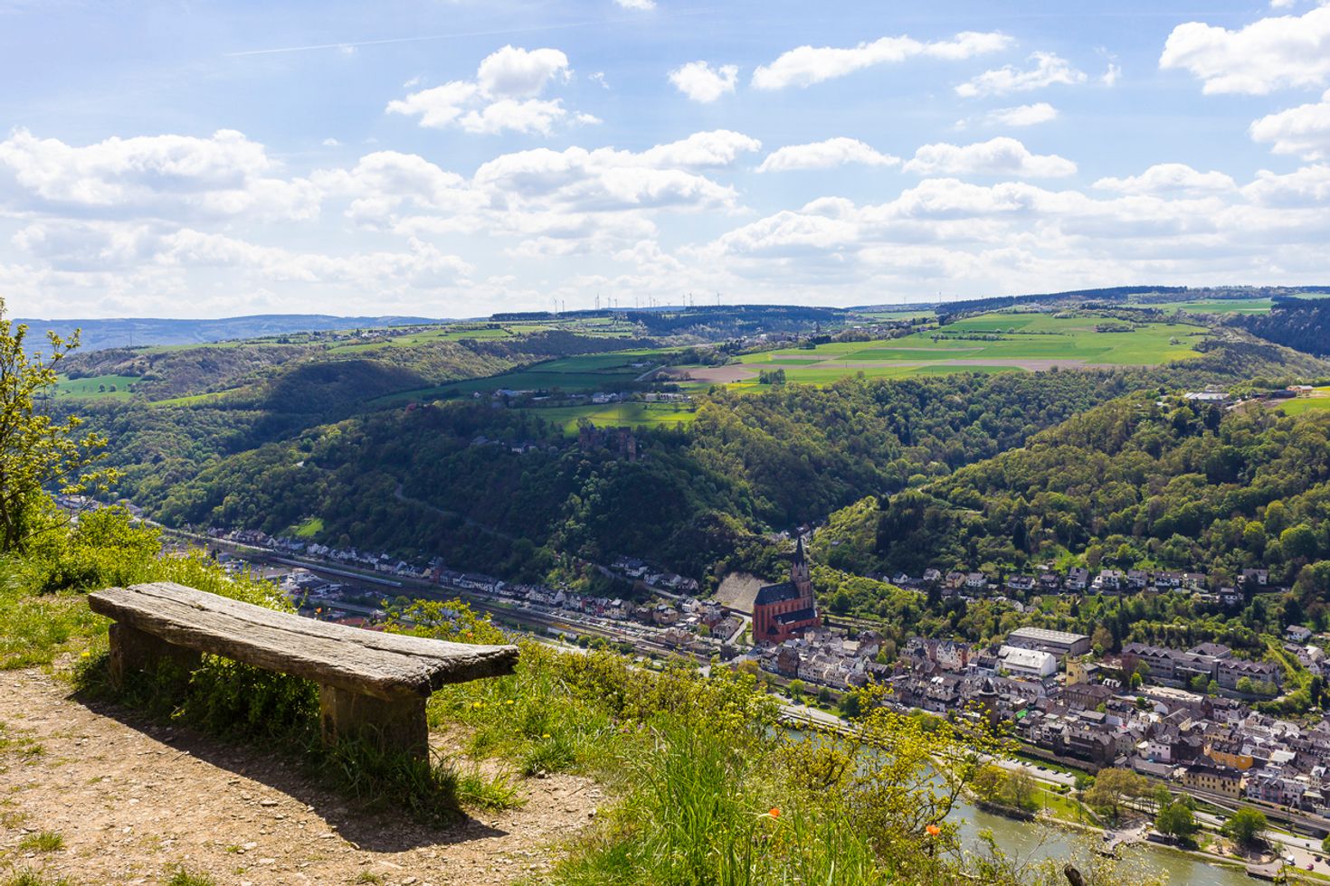 Rheinsteig hiking trails passes through many villages in Germany
