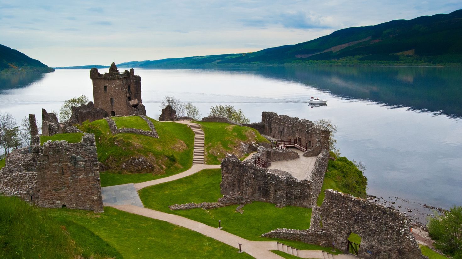 Urquhart Castle, Loch Noss, Scotland in July