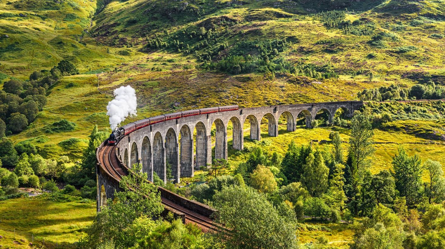 Glenfinnan Railway Viaduct in Scotland