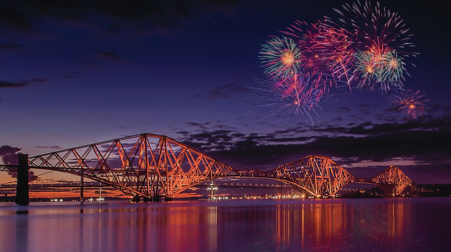 Fireworks which you can see while visiting Scotland.