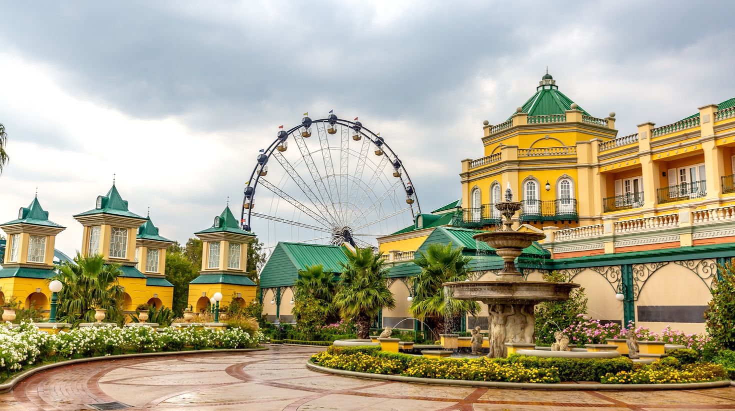 The entrance of golden reef city in Johannesburg.