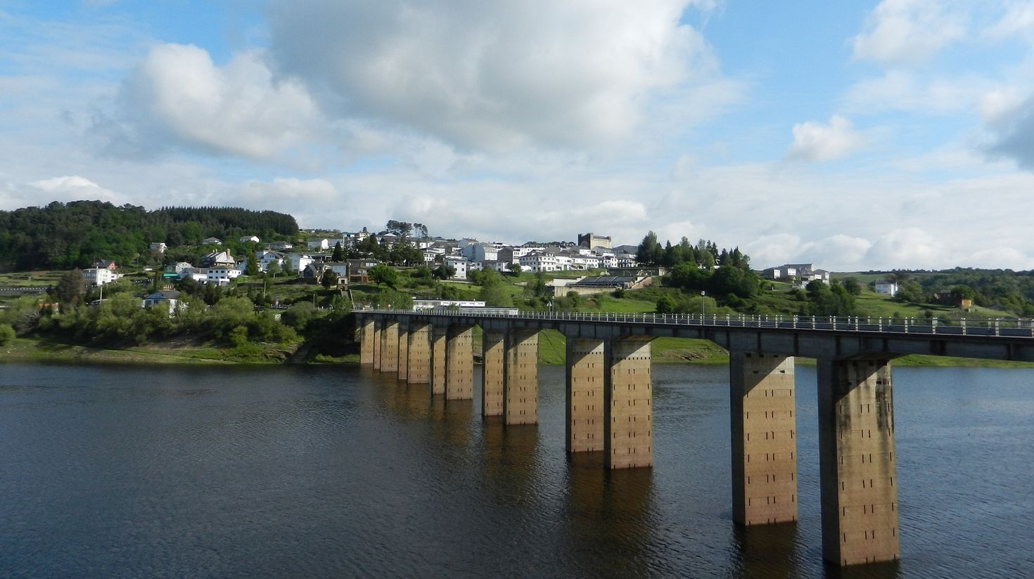 A bridge across the Mino river in Portomarin