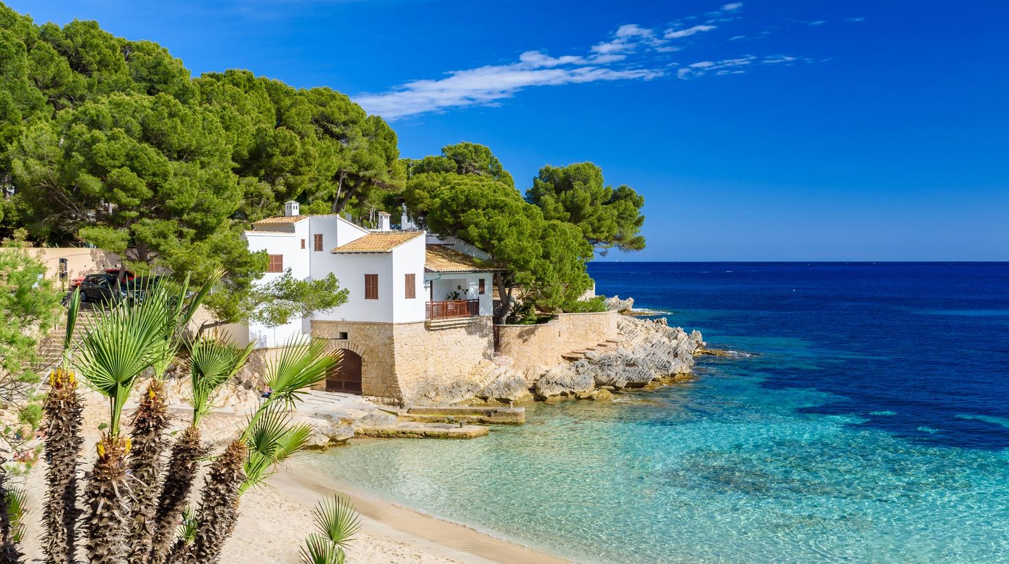 Cala Gat at Ratjada   beautiful beach and coast of Mallorca, Spain
