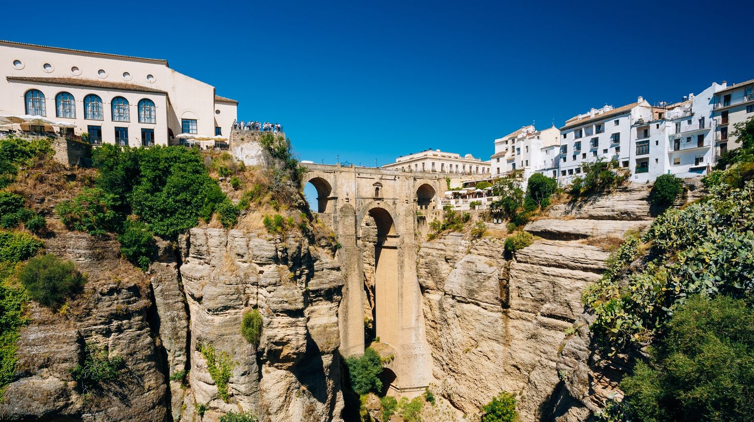 The Puente Nuevo (New Bridge) in Ronda, Spain in May