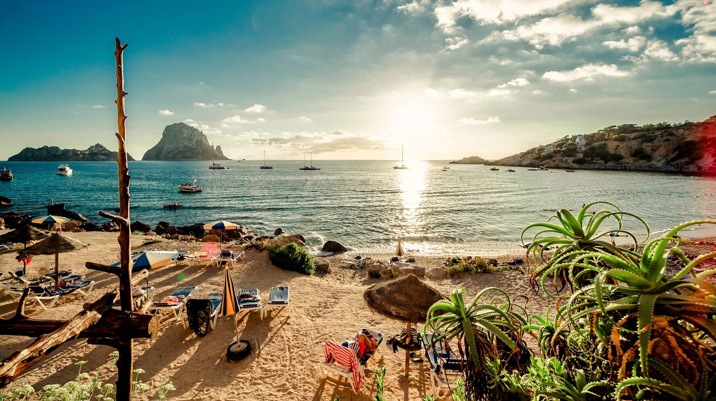View of Cala d'Hort Beach, Ibiza