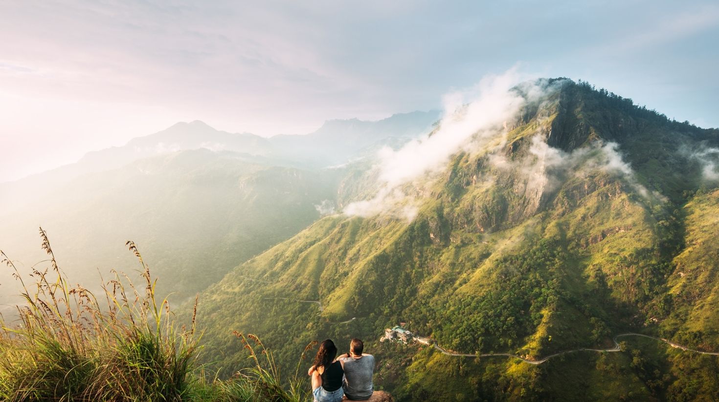 Couple enjoying the scene in Sri Lanka in August