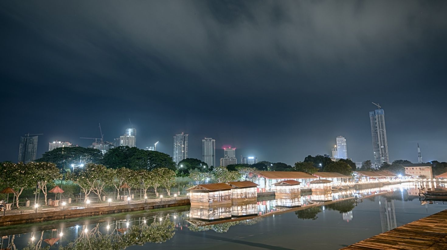 Colombo night sky, Sri Lanka in November