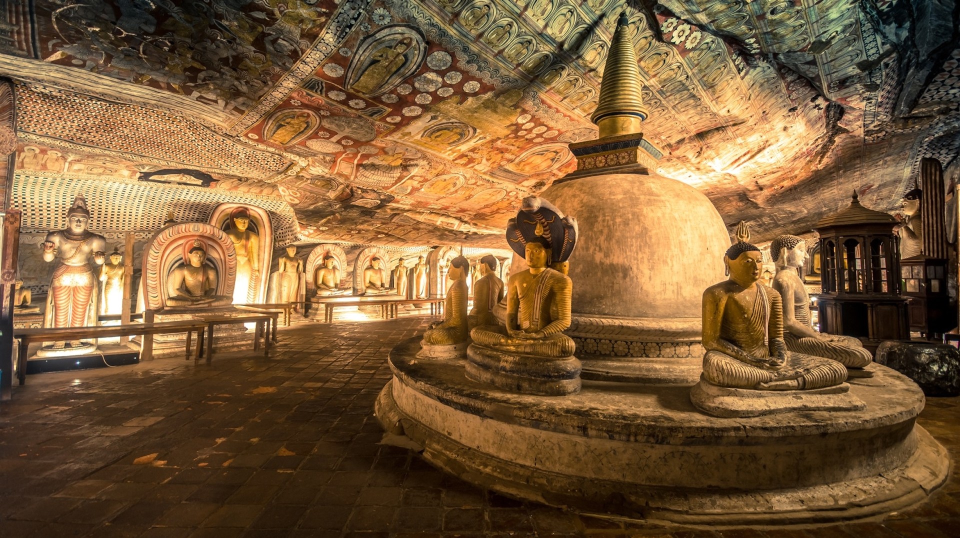Dambulla ancient cave in Sri Lanka in September