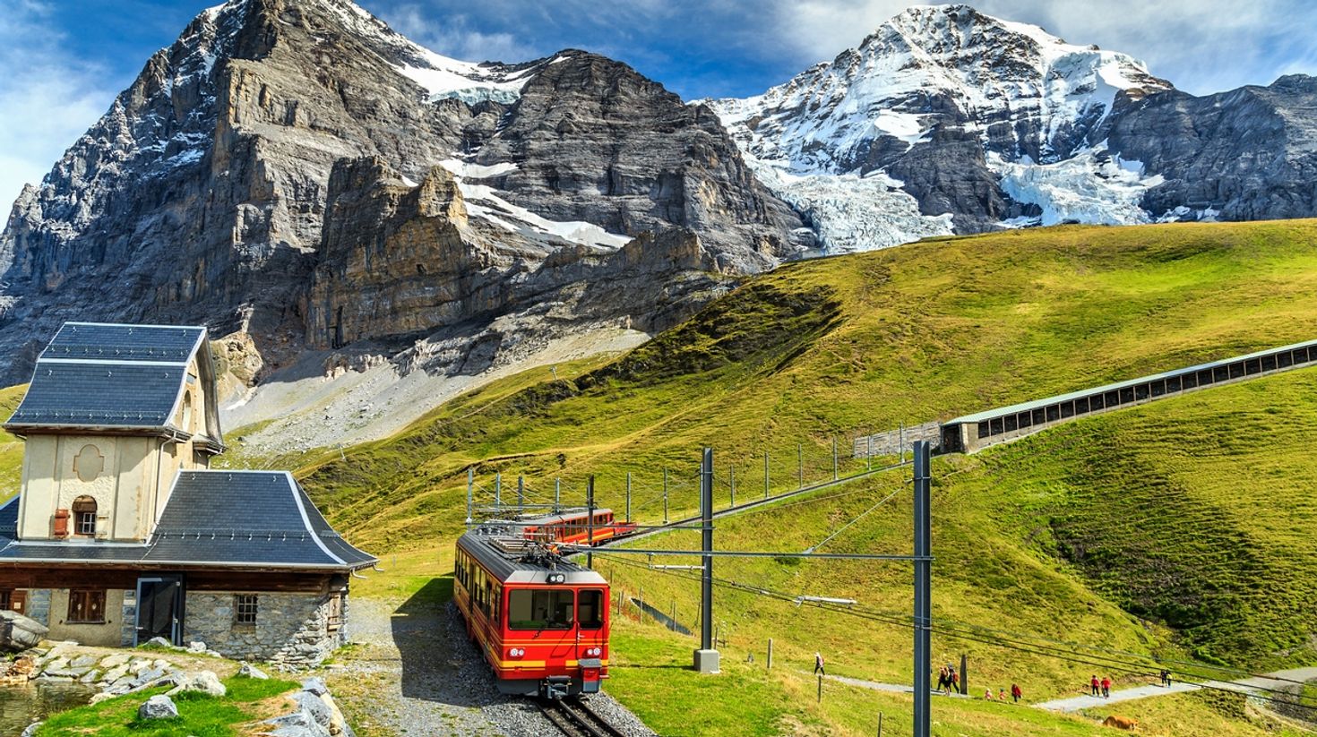 Visit Interlaken and hop on a tram while spending 10 days in Switzerland.
