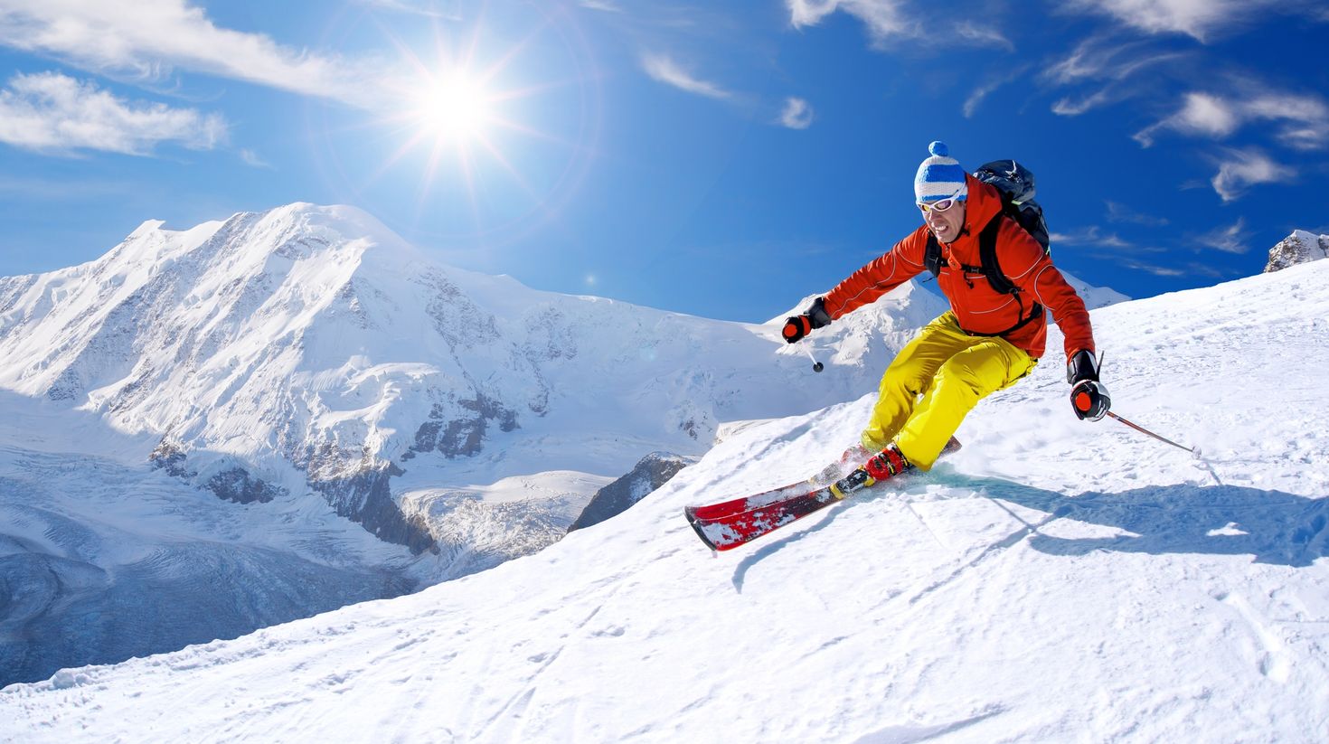 Enjoy skiing in the slopes of Switzerland in January.