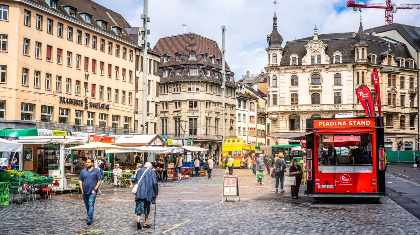 Head to the farmer's market in Basel in June.