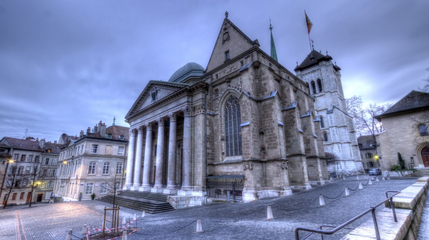 Visit Saint Pierre Cathedral in Switzerland in October.
