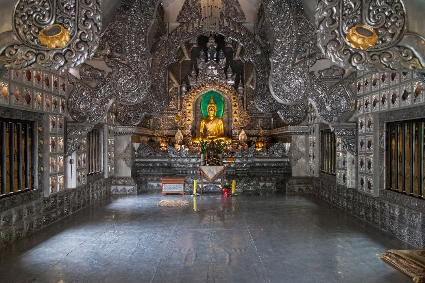 Interior of the Wat Sri Suphan, Chiang Mai, Thailand.