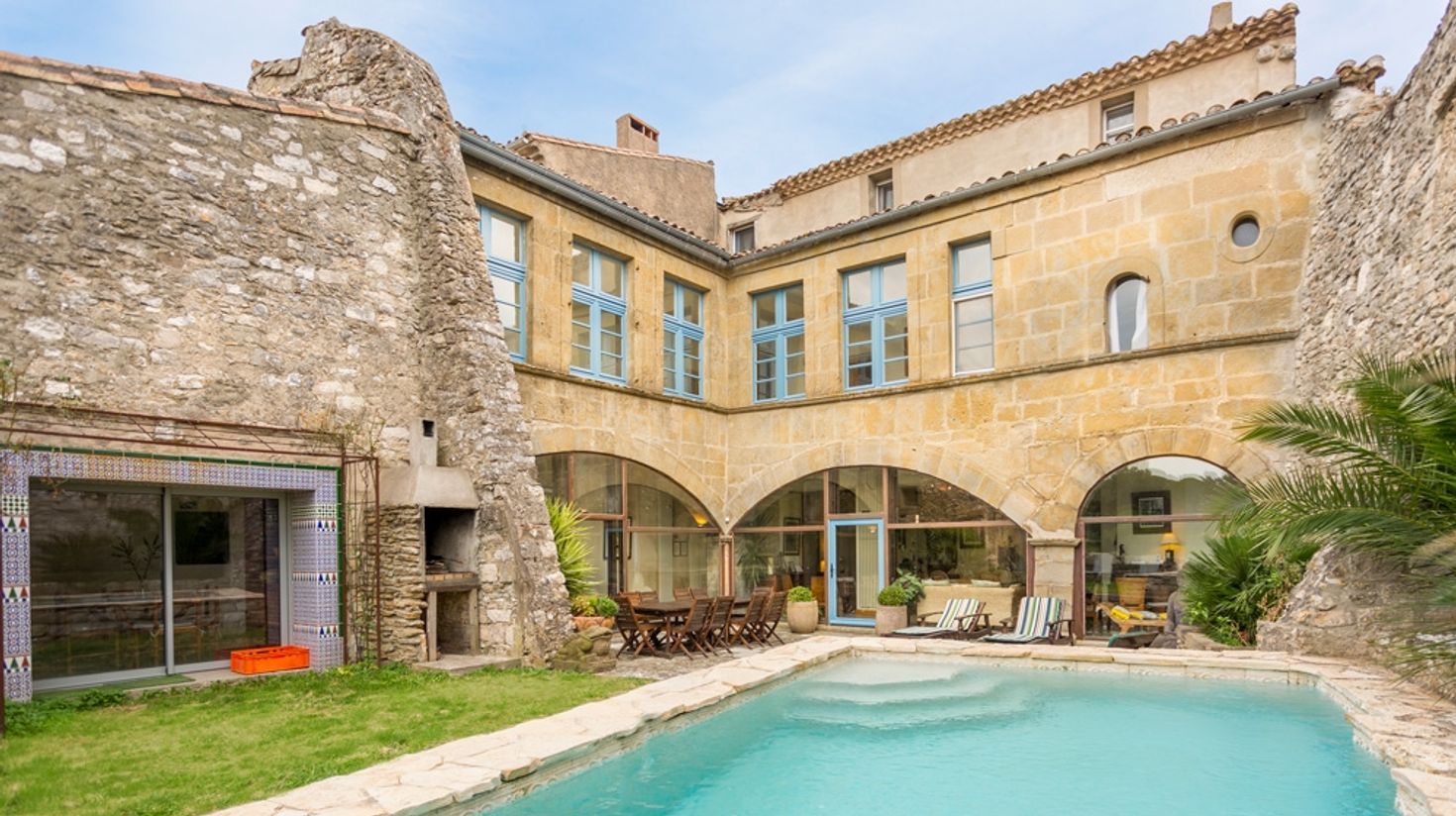 Chateau Asturias with a pool in Carcassonne in France
