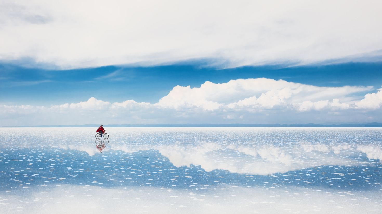 Salar de Uyuni, the world's largest salt flat, located in Bolivia.