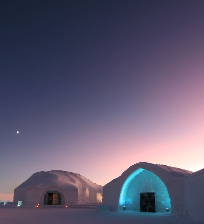 Icehotel in Sweden.