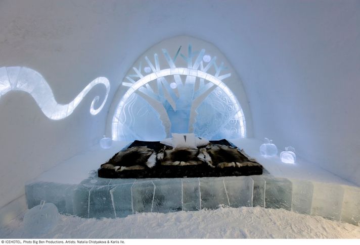 Icehotel in Sweden.