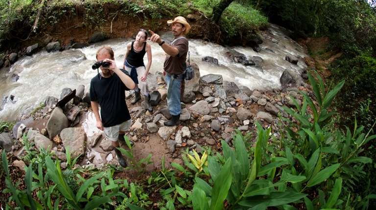 The rainforests provide many trails for hiking in Costa Rica.