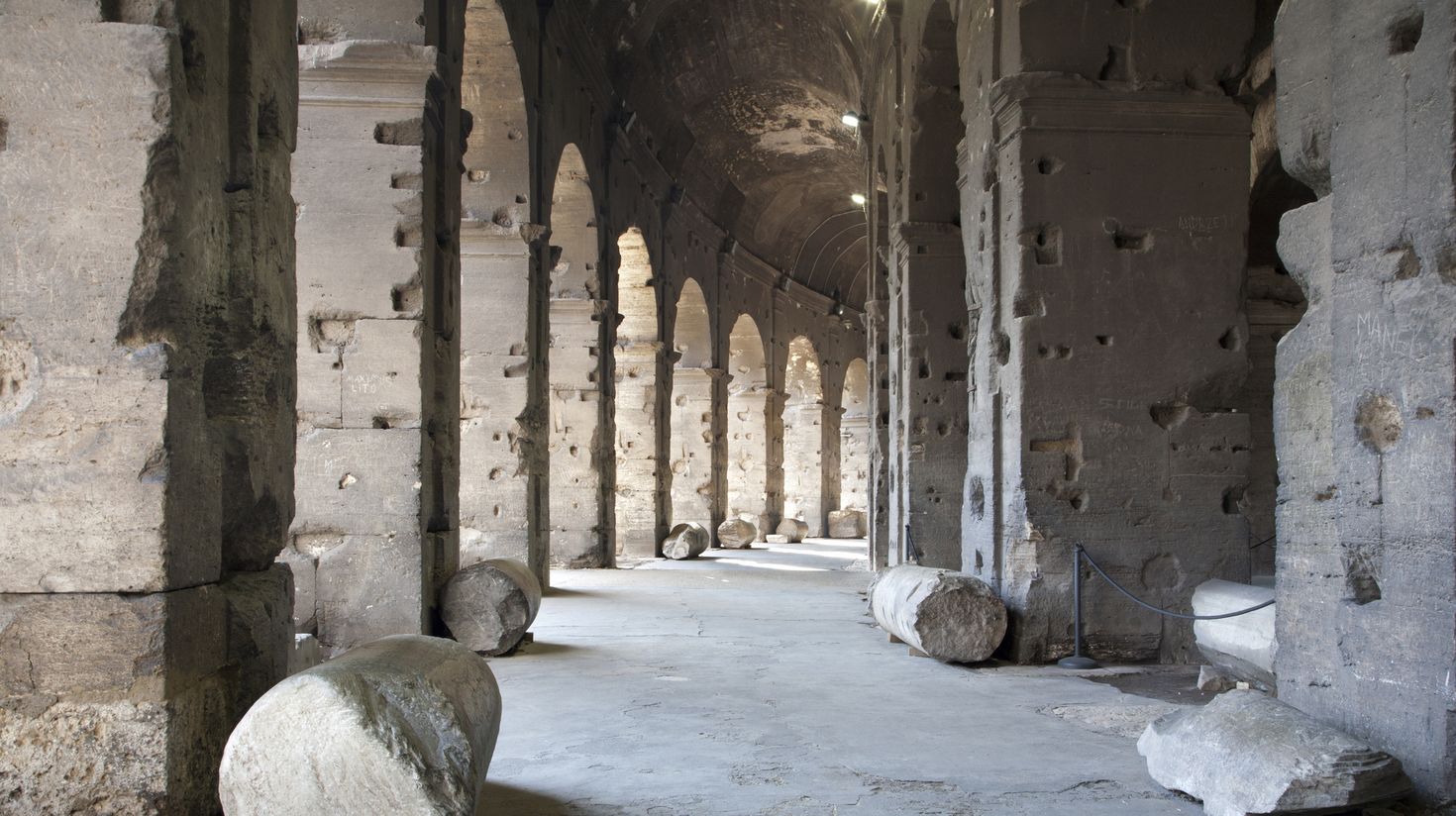 As a visitor today, you can check out the corridors of the colosseum.