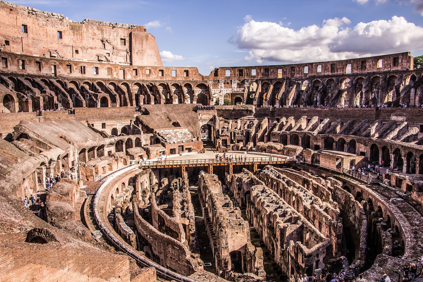The Belvedere of the Colosseum includes the third, fourth and fifth tiers.