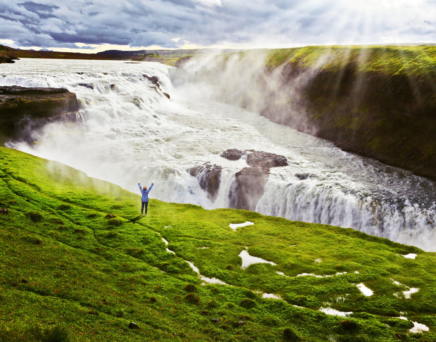 Gullfoss waterfall is on every visitor's itinerary to Iceland