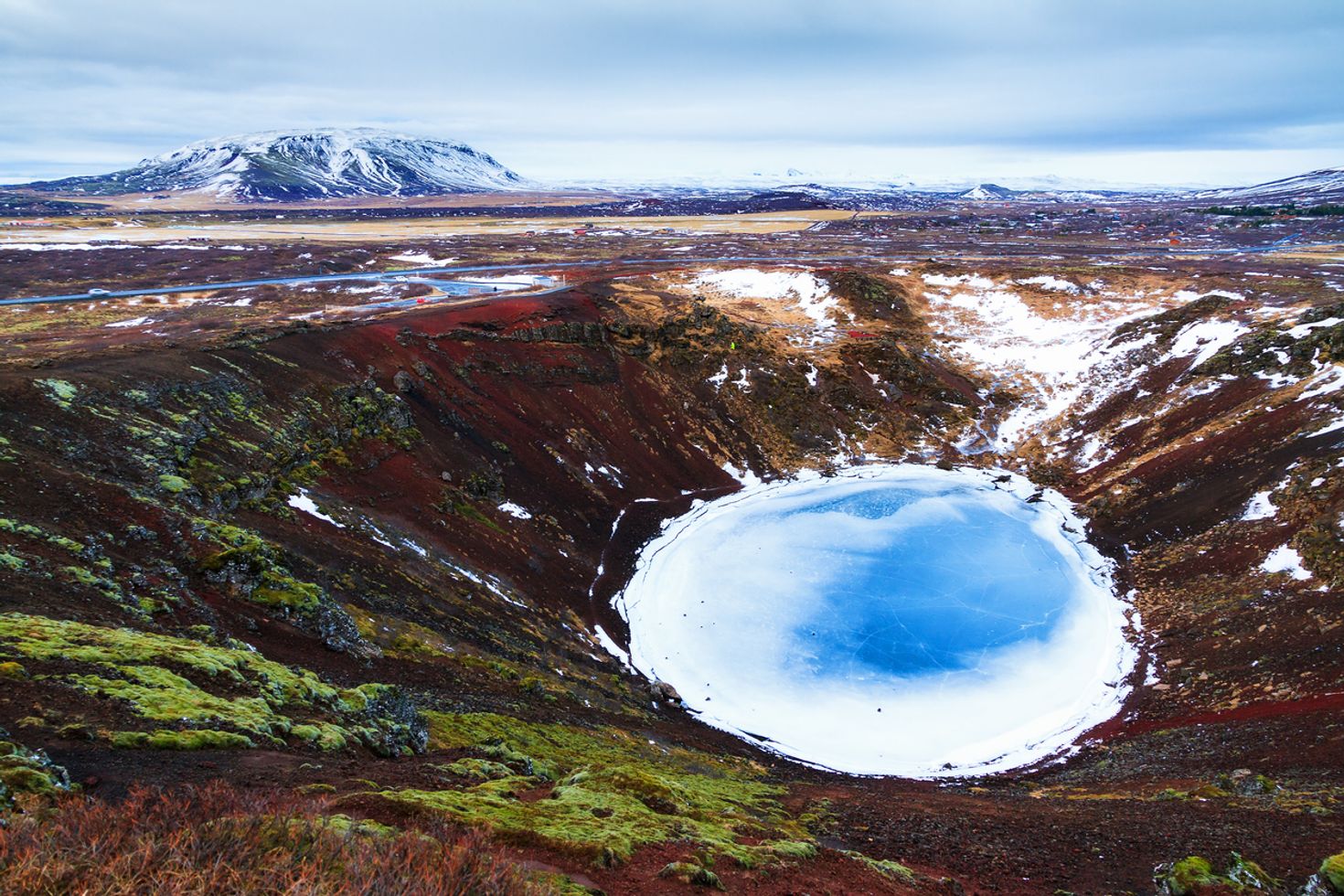 The Kerid Crater is one of the most visited places in Iceland