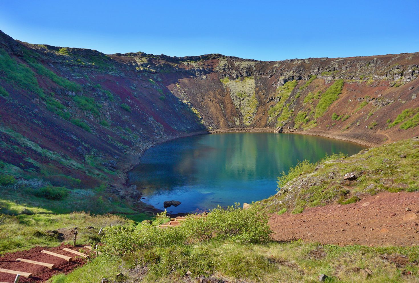 The Kerid Crater in Iceland is only about 3,000 years old