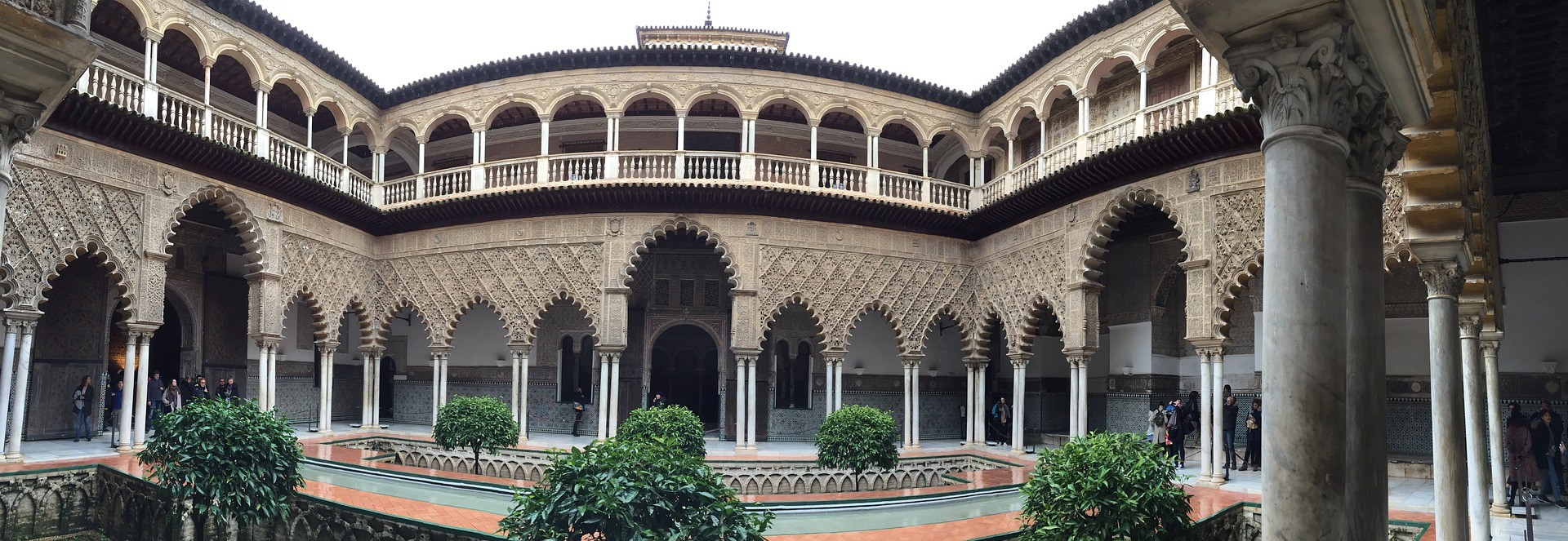 The Courtyard of Maidens in the Royal Alcazar The crown jewel of Seville, the Real Alcázar, or the Royal Alcazar of Seville, is an outstanding complex full of intricate detail and excellent artistry.