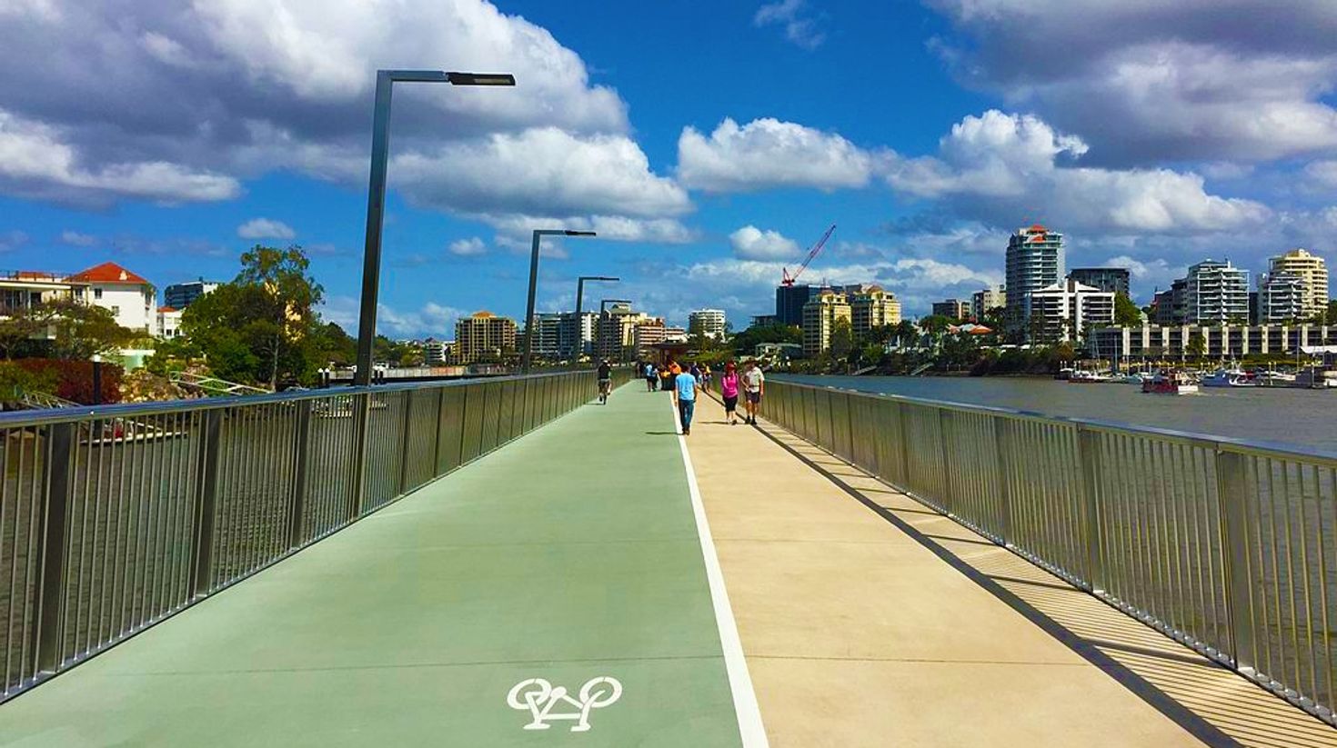 things to do in Brisbane cycle on the Riverwalk