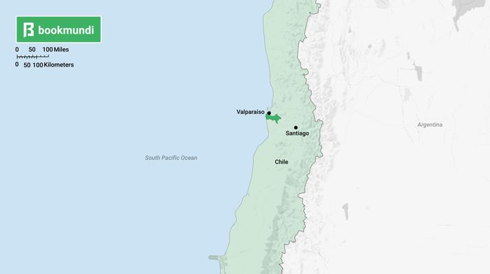 Valparaiso in Chile map