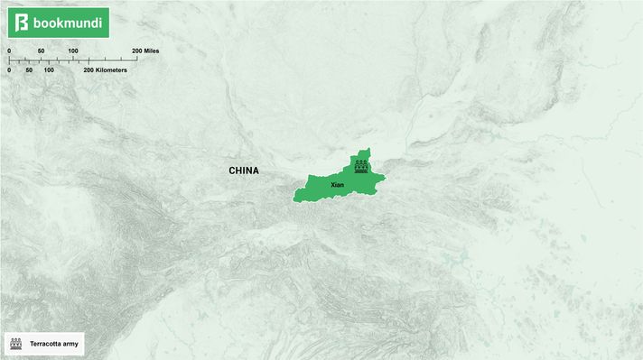 An overview map of the Terracotta Army in Xian An overview map of the Terracotta Army in Xian