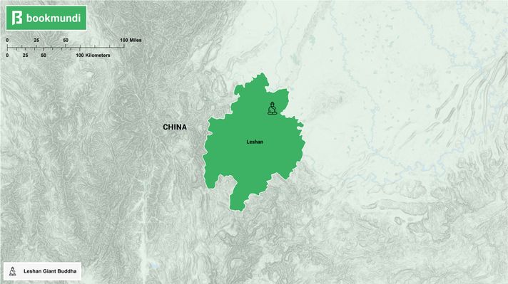 An overview map of Leshan Giant Buddha An overview map of Leshan Giant Buddha