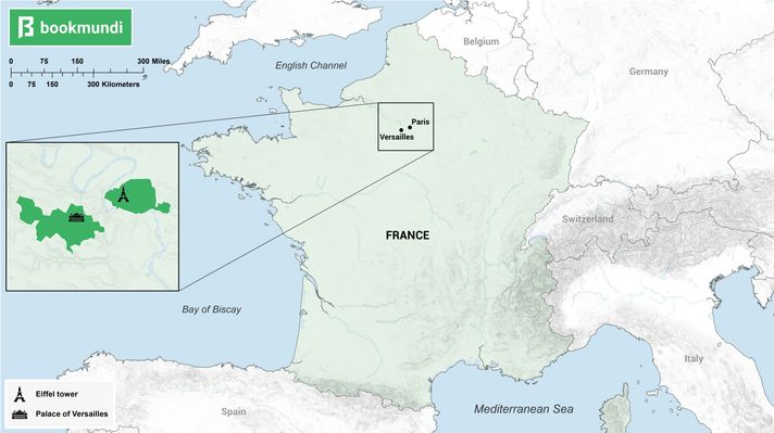 Map of touristy places in France