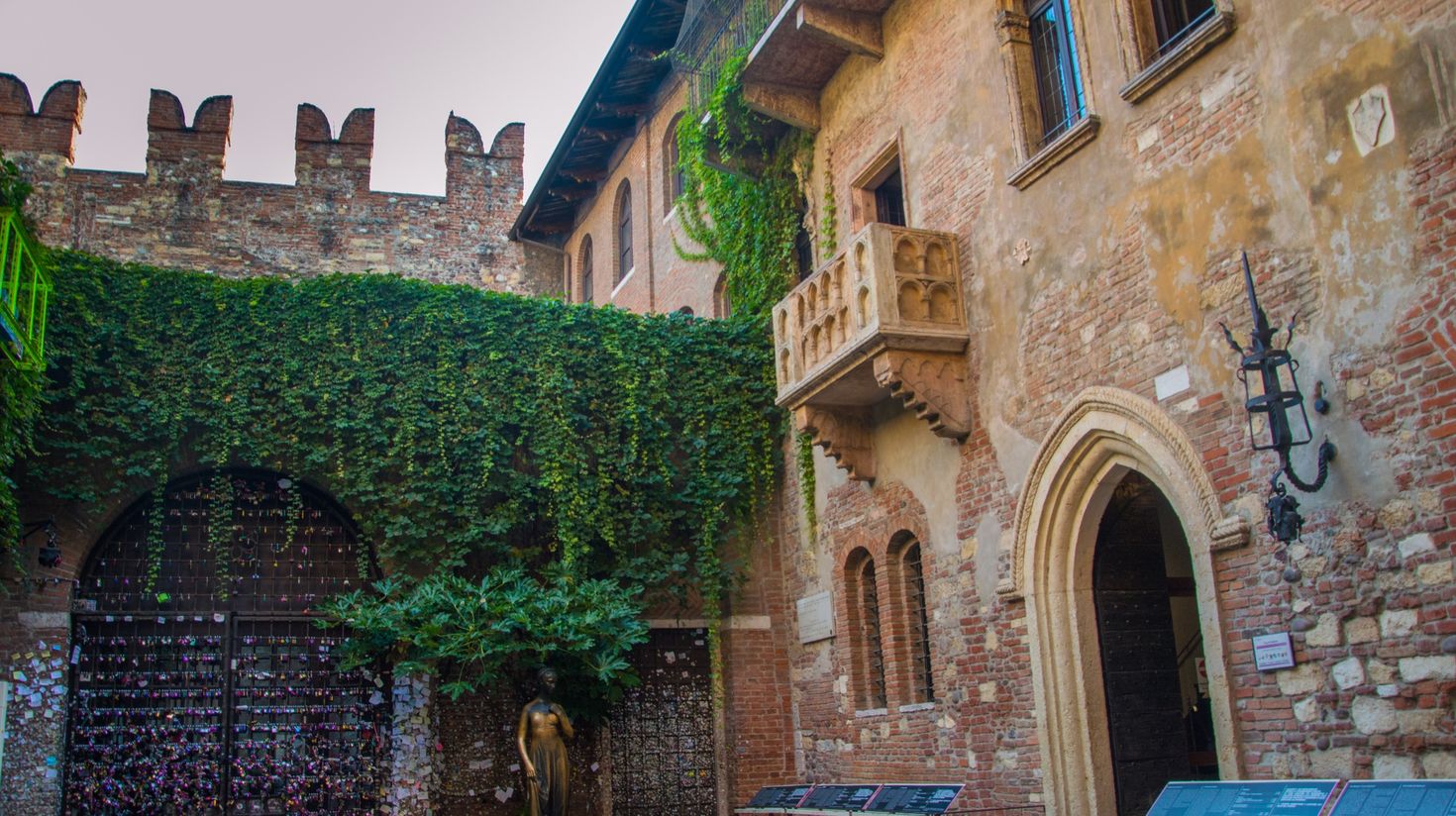 Tucked into the charming streets of Verona sits a stone terrace with a small balcony with a significant history.